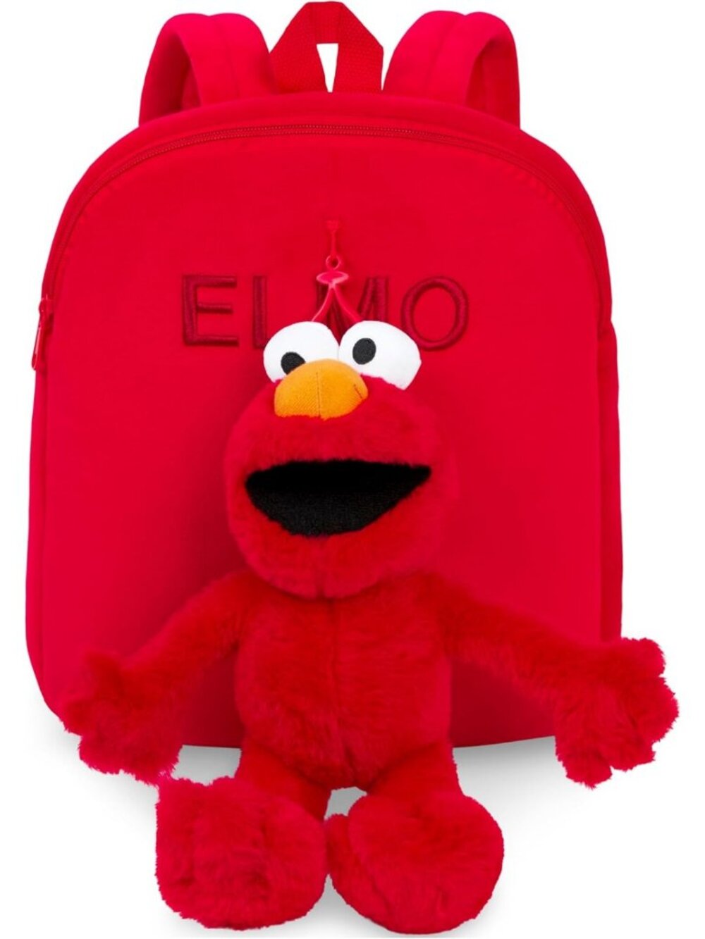 Adorable Kids Backpack with Removable Plush Toy, 13in Elmo Design for School